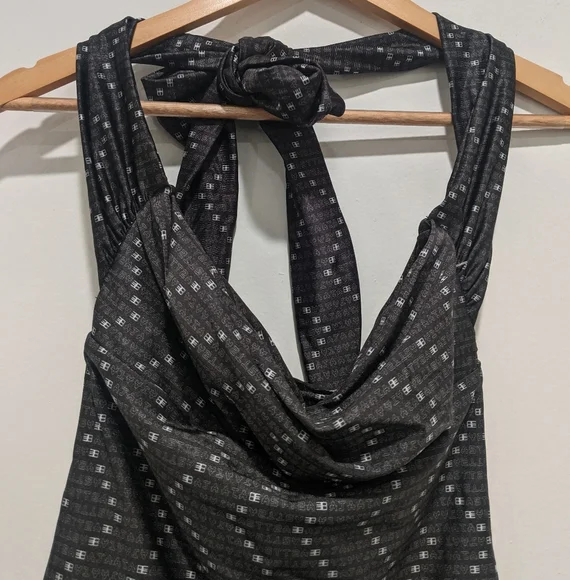 Baja East NWOT Olive Logo Halter One Piece Swimsuit - Picture 2 of 10